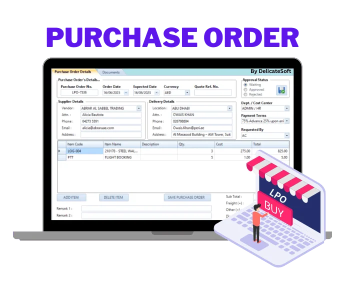 how to create purchase order