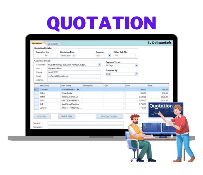 how to create quotation